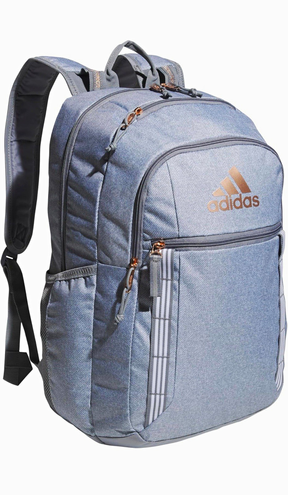 adidas Blue Backpack 34L Padded Zipper 16 in Laptop Sleeve Bottle Pocket