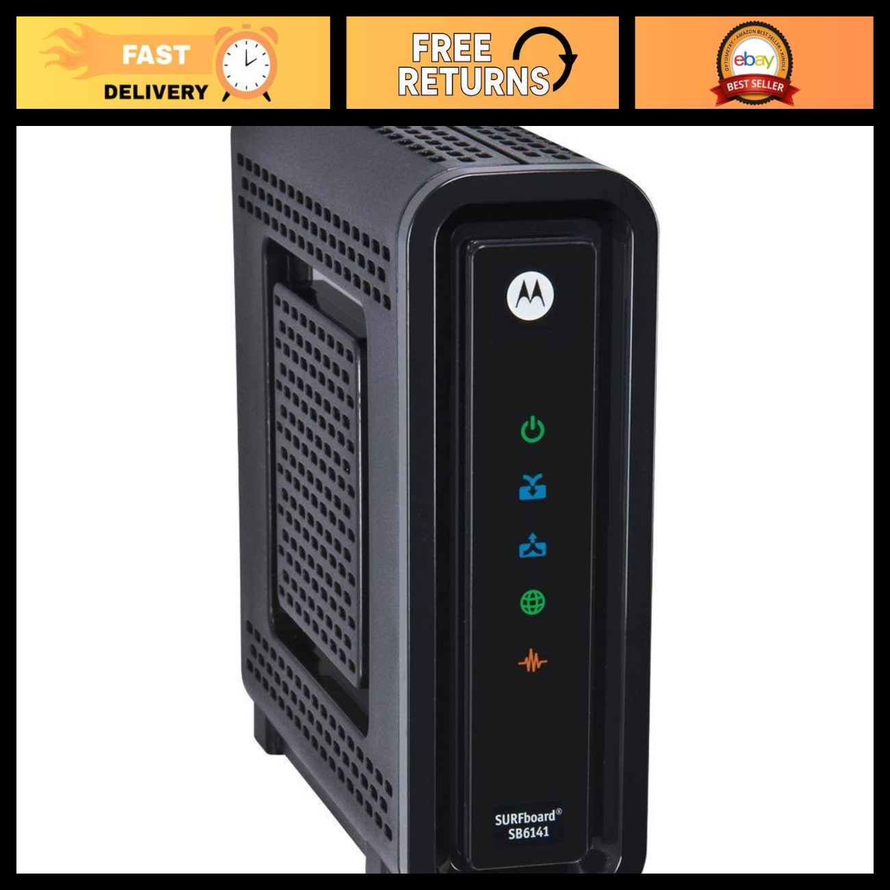 High-Speed DOCSIS 3.0 Cable Modem, 8x4, Compatible with Cox, Spectrum, Xfinity