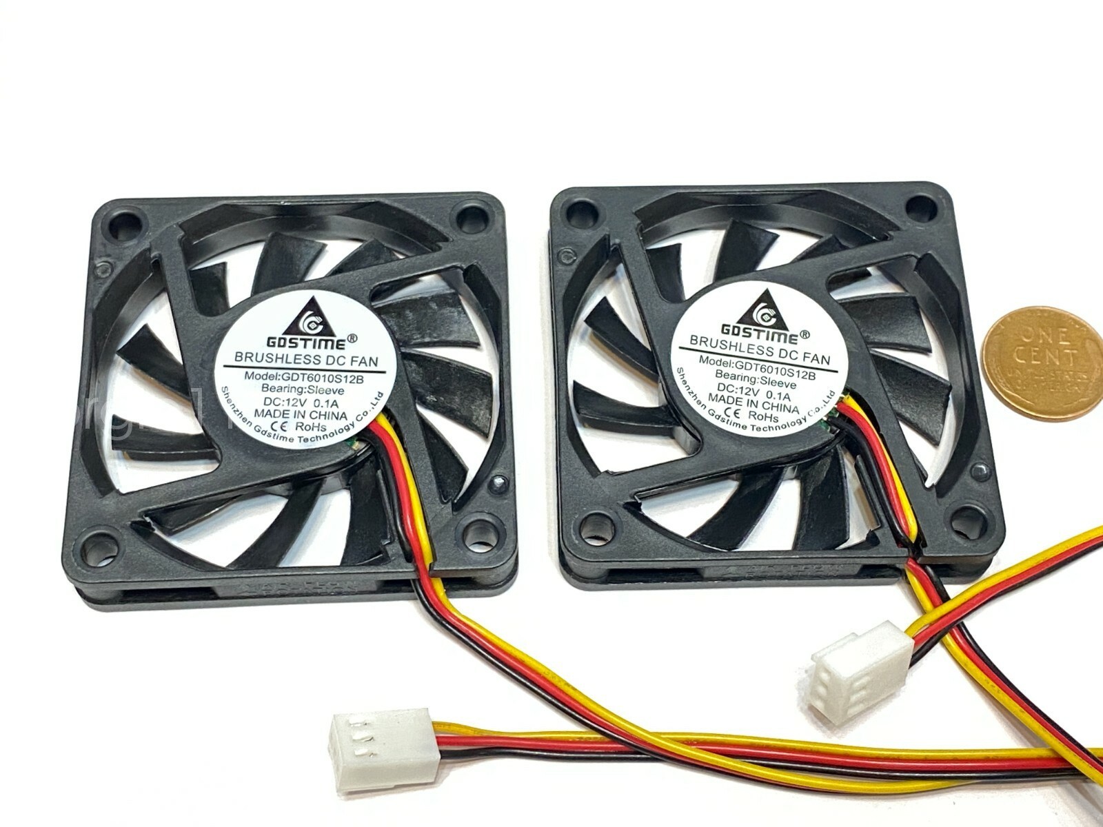 2 pcs 12v Fan 3Pin 6010 60x60x10mm Computer Case dc cpu pc 60mm Cooling 6cm