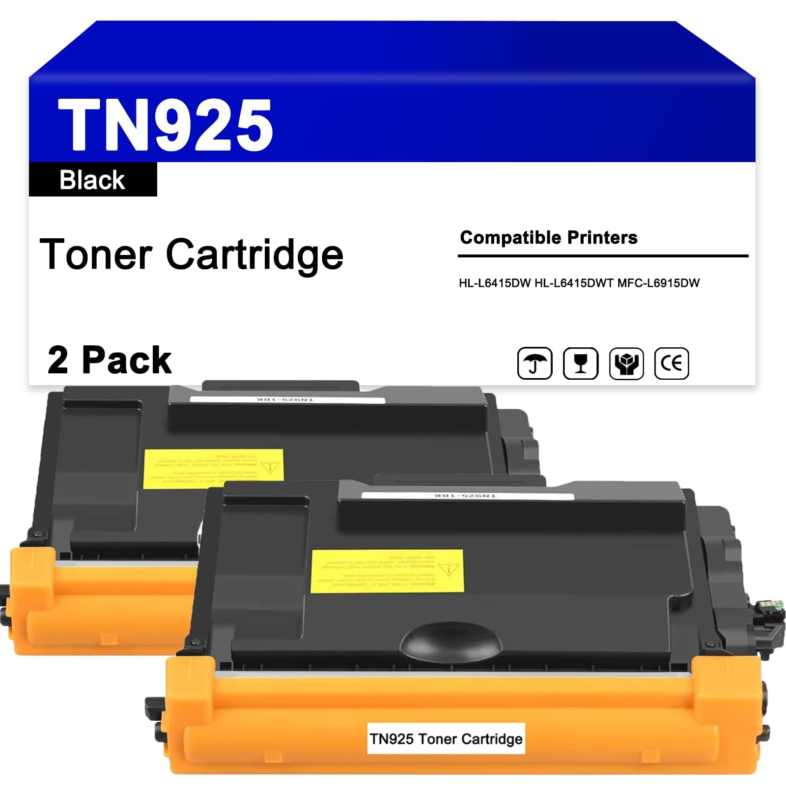 ZHINGUAN 2 Pack TN-925 TN925 TN 925 Black Toner Cartridge 2 TN925,