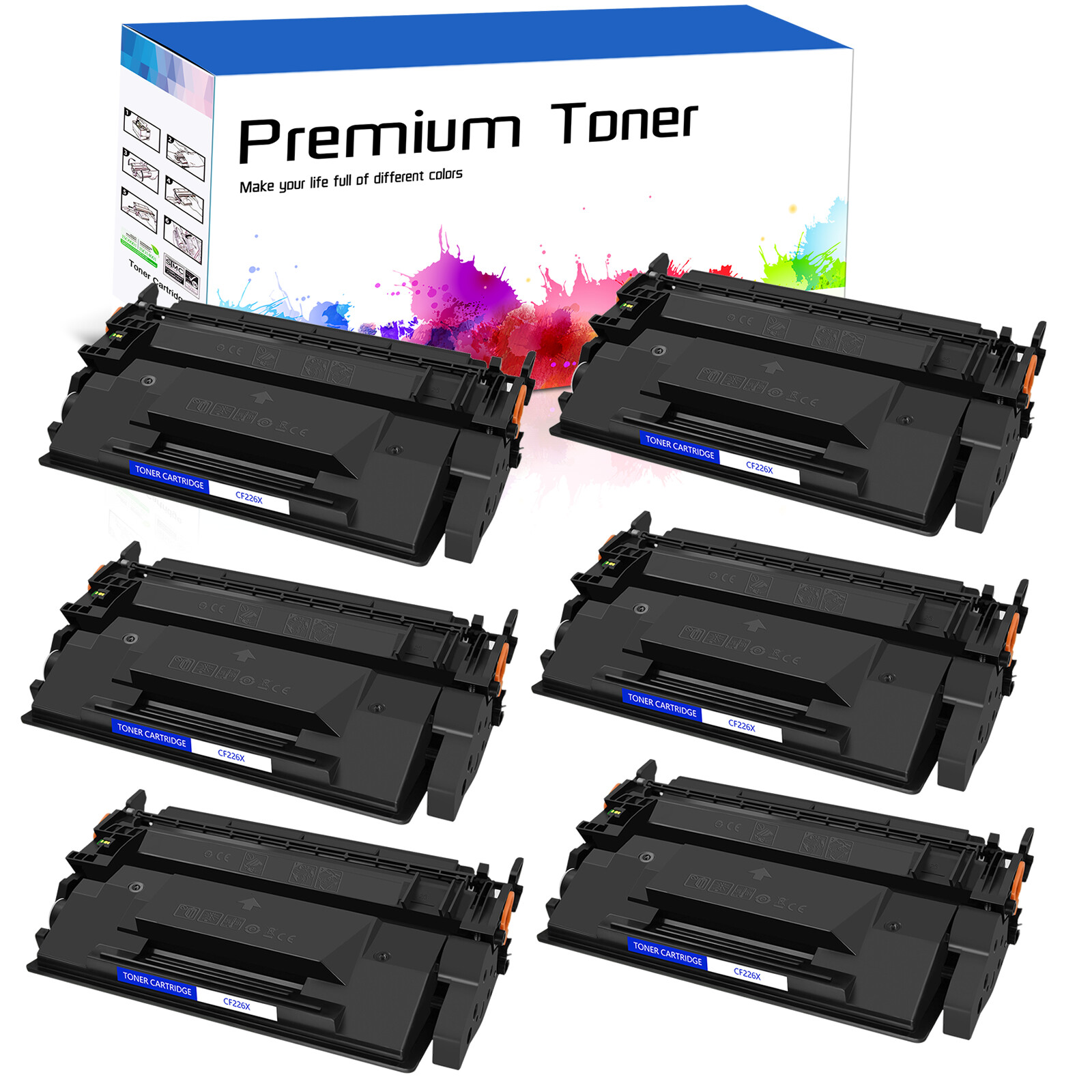 6PK Black CF226X 26X Toner for HP LaserJet Pro M402 M402n M402dn M426fdn Printer