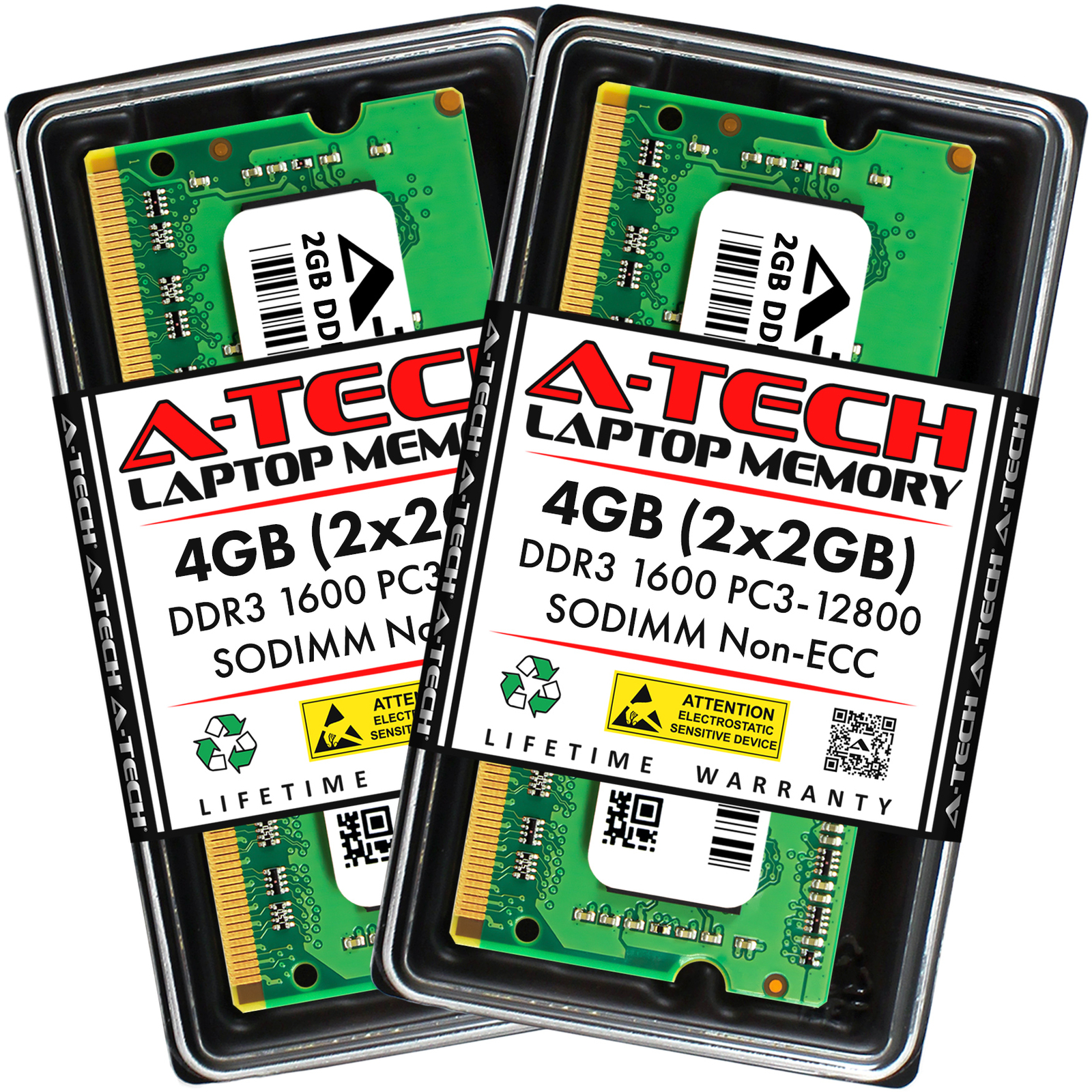 4GB 2 x 2GB DDR 3 Laptop Modules 12800 1600 Notebook 204p 204-pin Memory Ram Lot