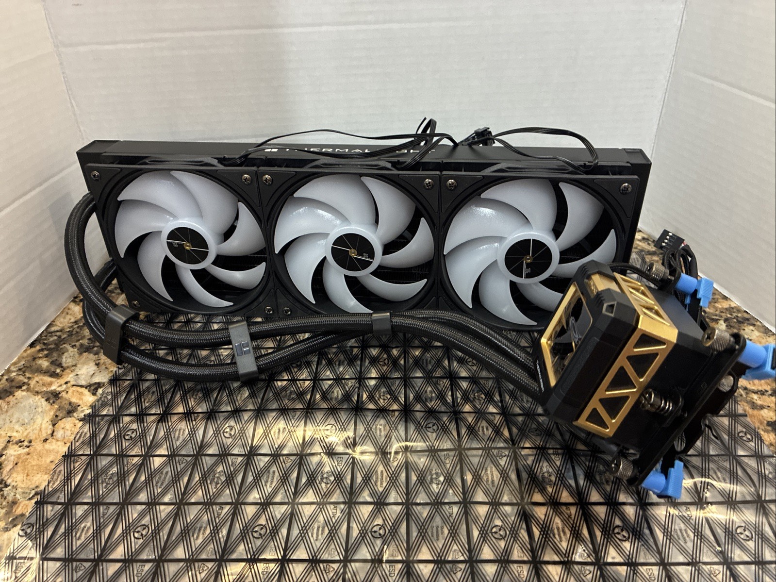 FW360 Black CPU AIO Triple Fan Cooler With Digital Screen FWx24 LGA 1700 Grade A