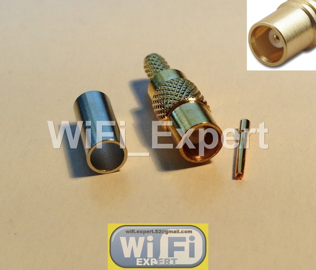 100 x MCX straight Female plug connector for RG316 RG174 RF cable crimp & solder