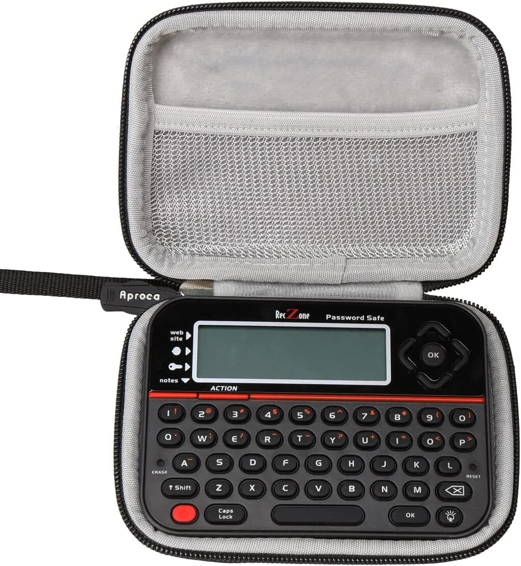 Aproca Hard Storage Travel Case, for Reczone Password Safe Device (Black-New Ver