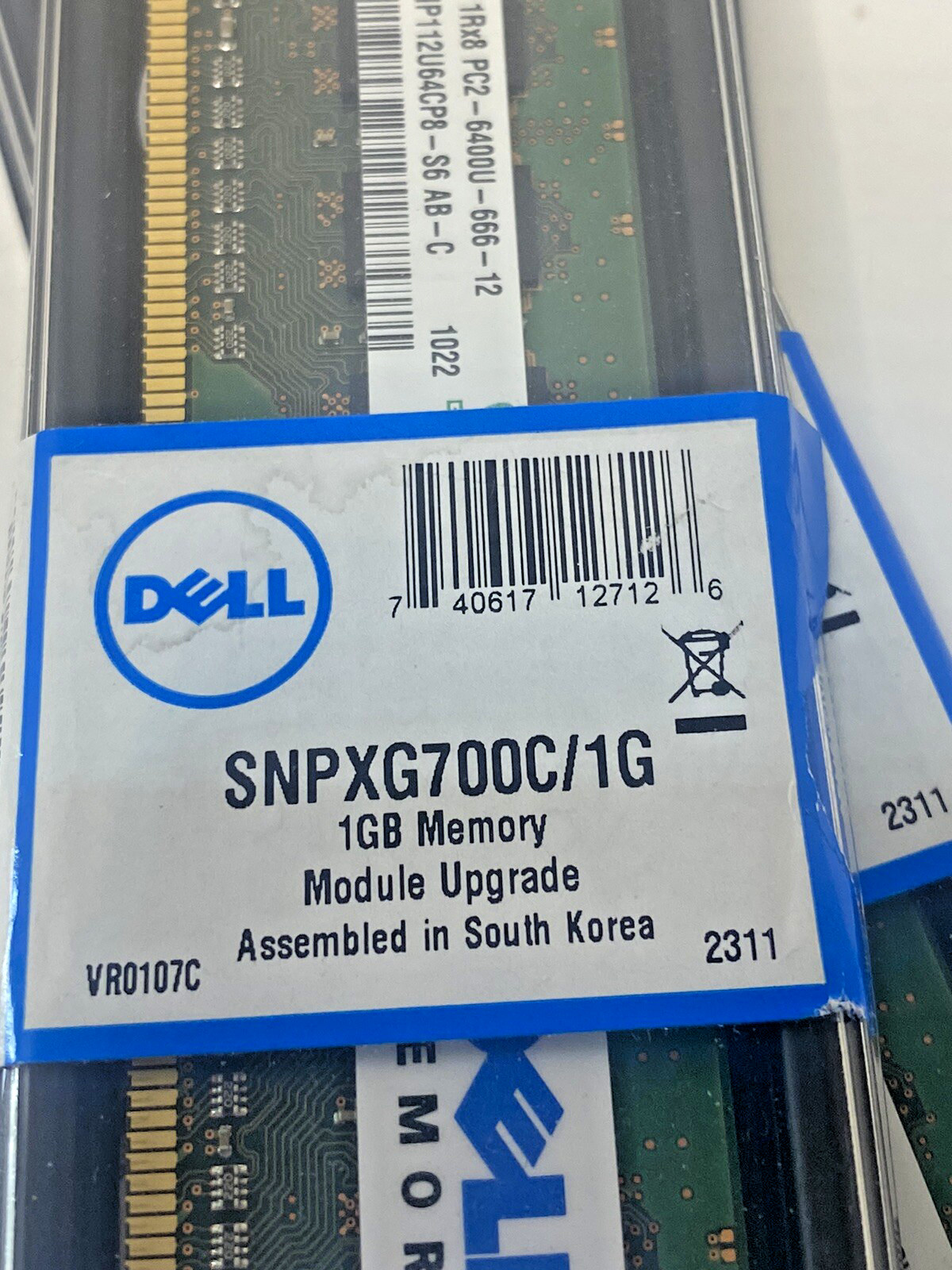PC2-6400 DELL SNPXG700C/1GB HYNIX HYMP112U64CP8-S6 AB-C Kit (2X)