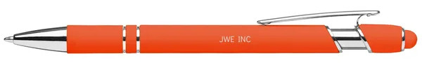 Stylus-pen; Bright Alpha Soft Touch, Metal Stylus, Ballpoint Pen, by JWE Inc. 