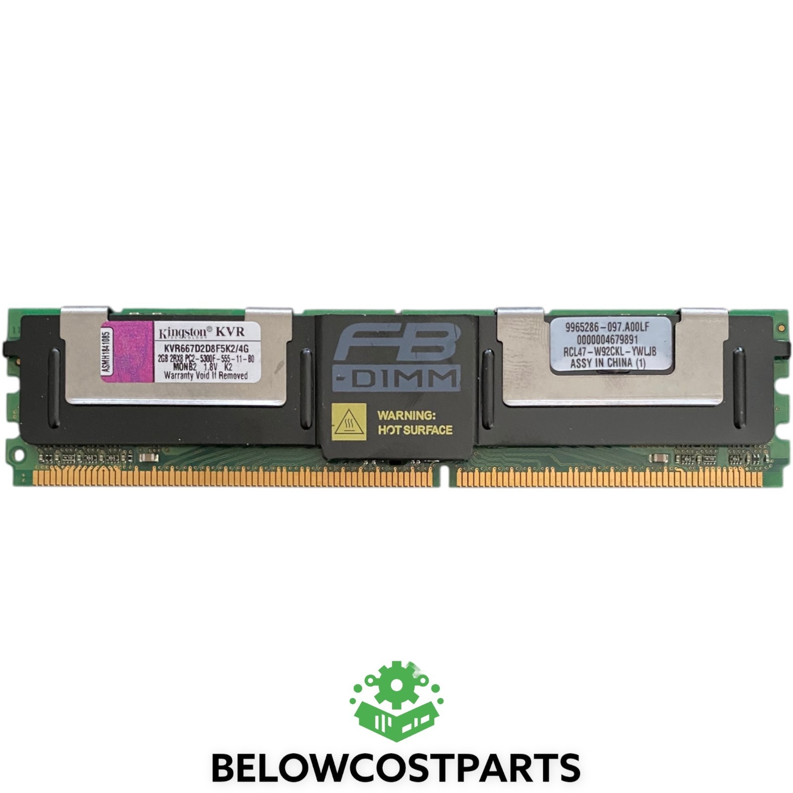 Kingston KVR667D2D8F5K2/4G 2GB (1x2GB) DDR2-667MHz PC2-5300F FB-DIMM Server Mem