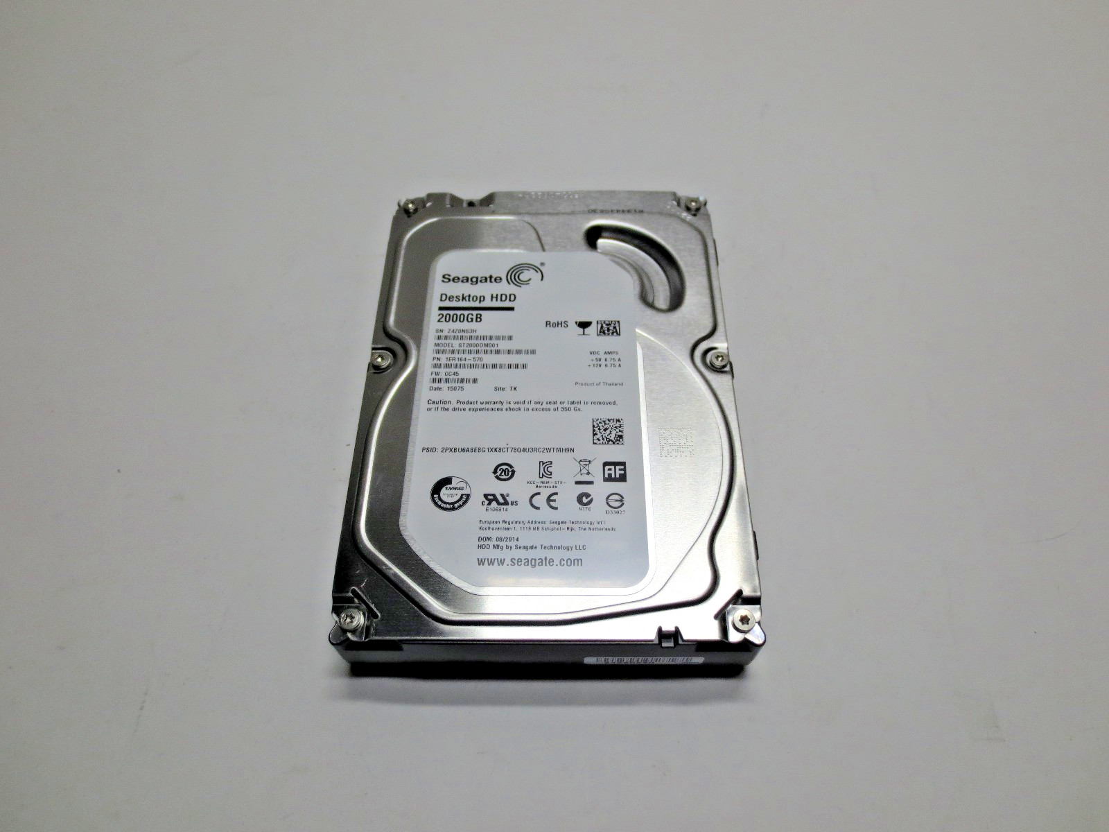 Seagate Barracuda 2TB 3.5" SATA III Internal Computer Hard Drive HDD ST2000DM001