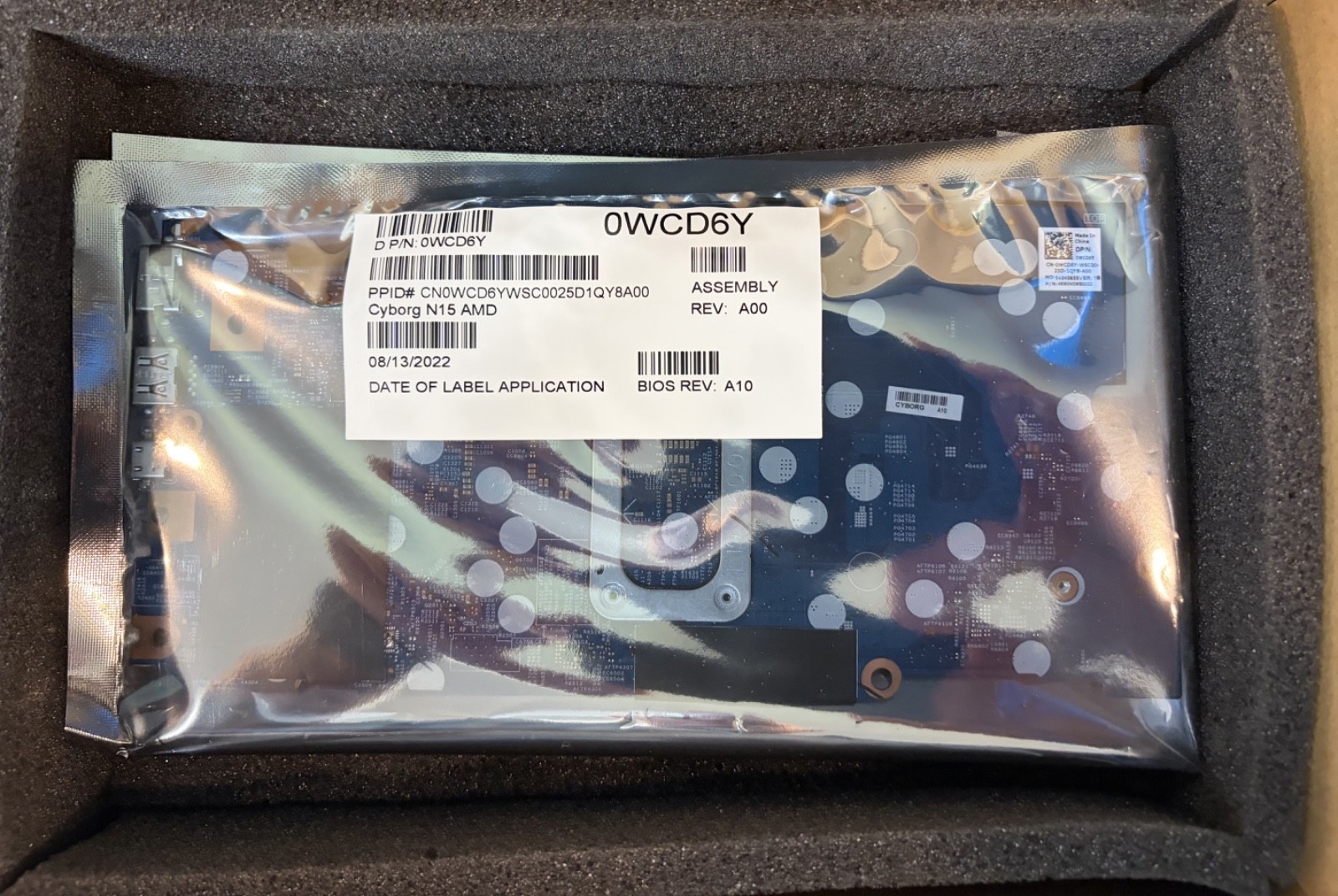 NEW Dell OEM Inspiron 5515 Motherboard  AMD Ryzen 5 5500 Hexa Core 2.1GHz WCD6Y