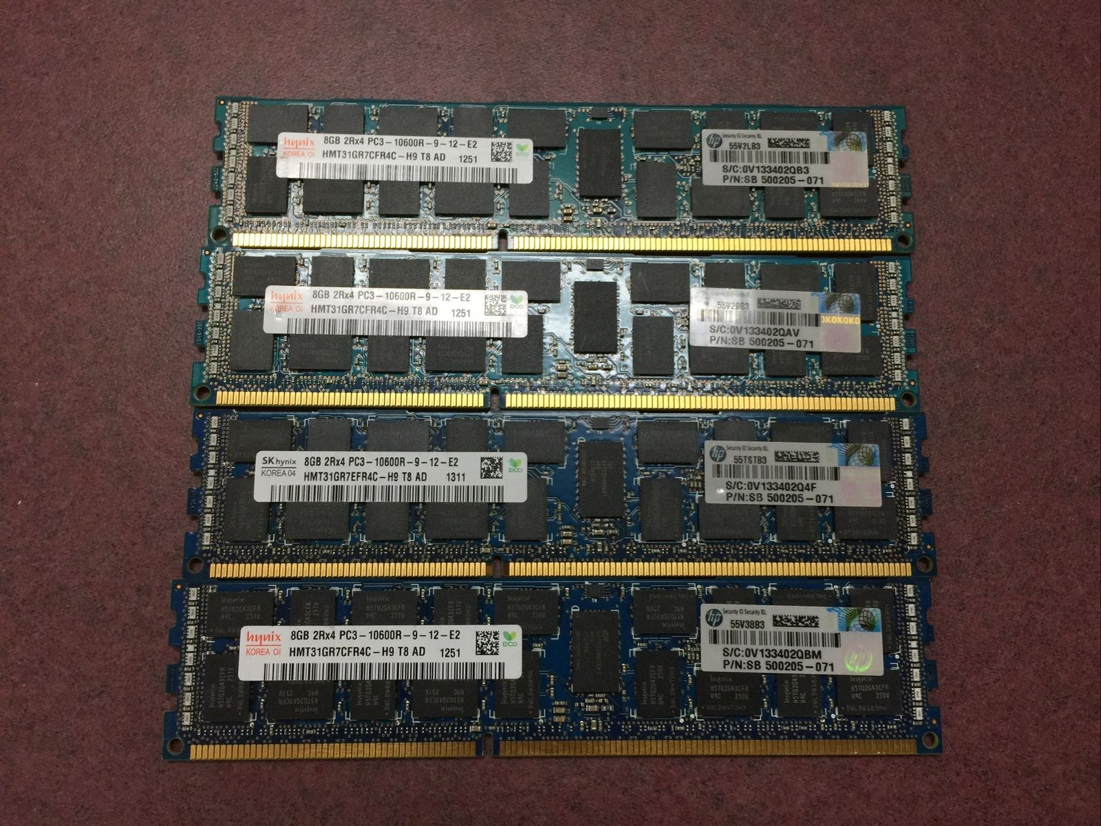 SK Hynix  32GB (4x8GB) 2Rx4 PC3-10600R Server RAM