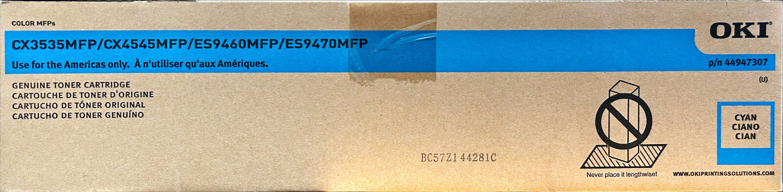 OKIDATA 44947307 MFP CYAN TONER TYPE D2 (26.8K)