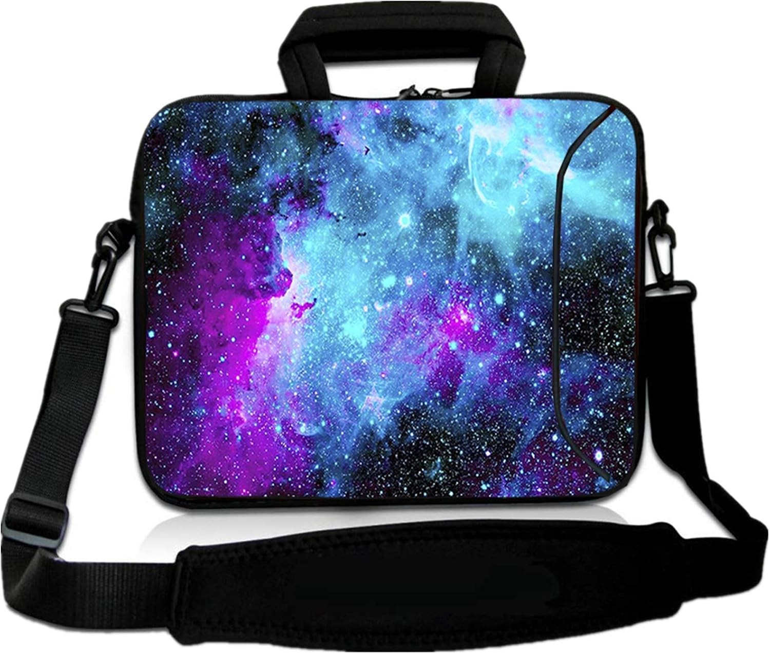 Galaxy Laptop Shoulder Bag Case for 14-15.6 Inch Notebooks with Handle & Sleeve