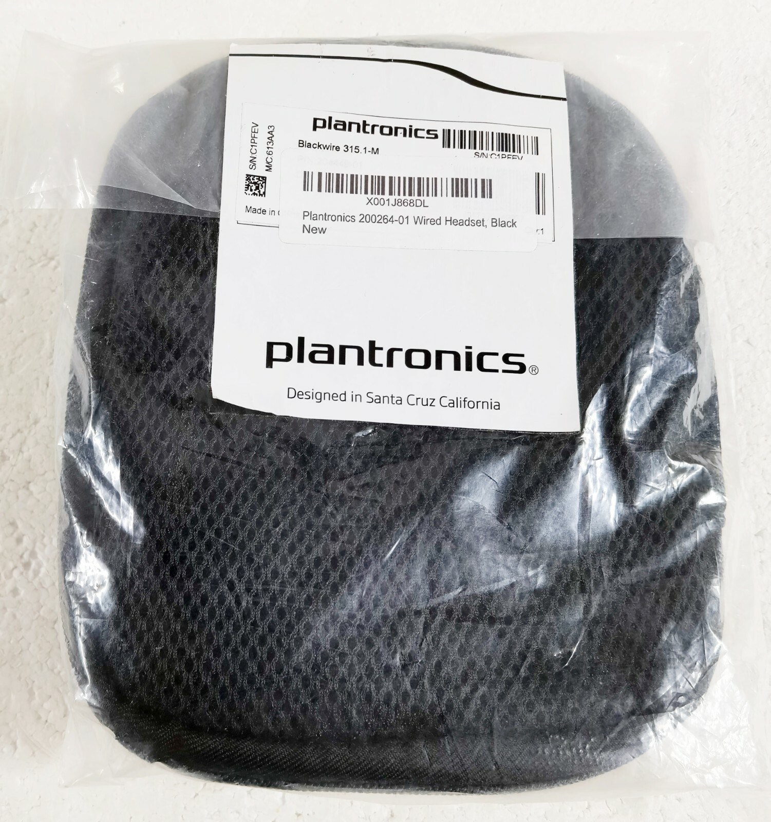 Plantronics Blackwire 315.1-M Mono Headset