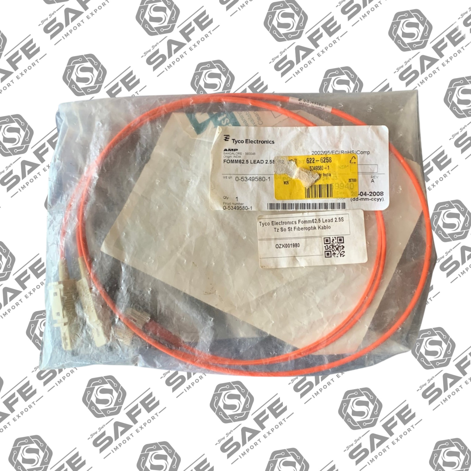 Tyco Electronics FOMM62.5 LEAD SC-ST CERAMIC DUPLEX C/A 62.5/125 TW IN ZIP