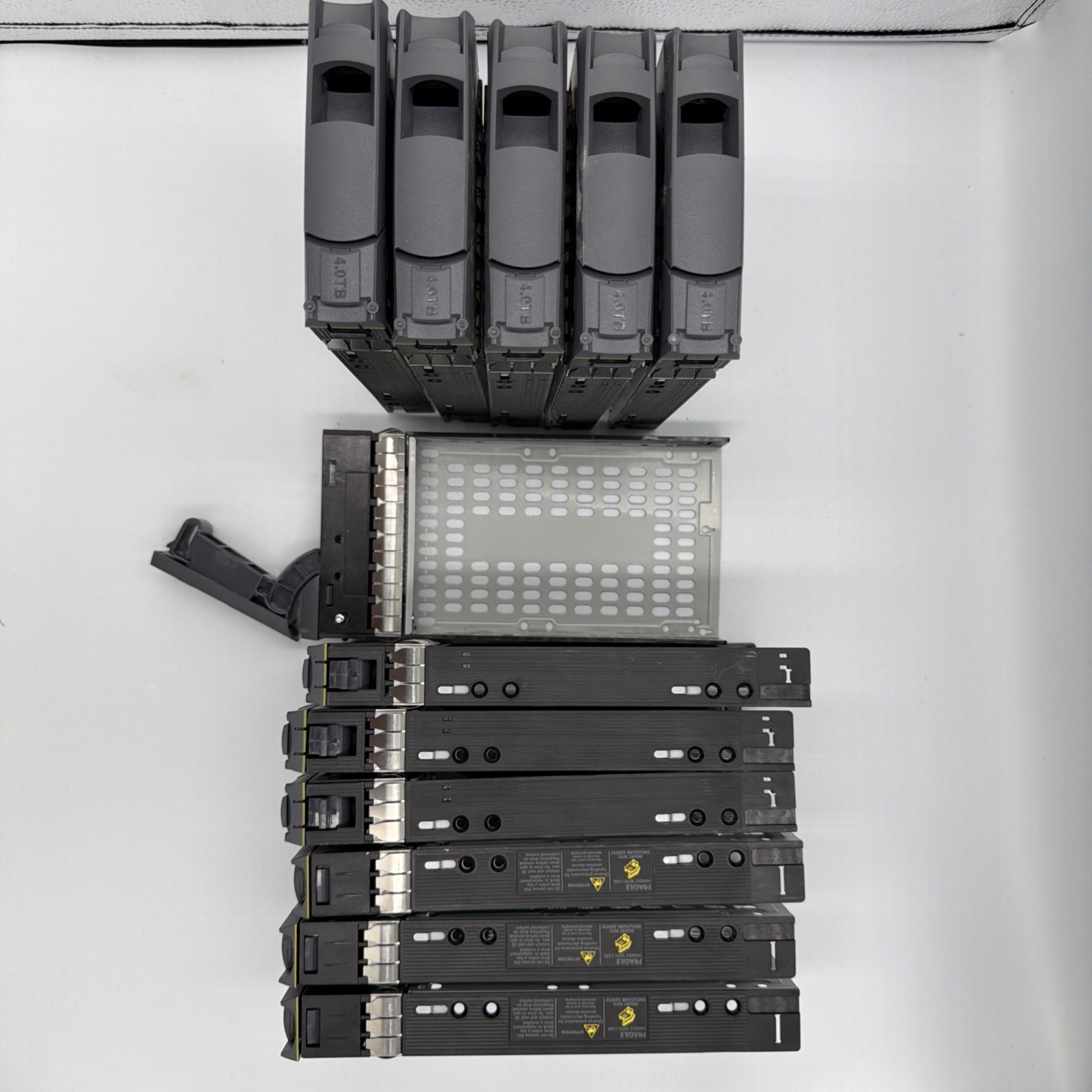 (LOT OF 12) NetAPP 111-00734+C2  SAS/SATA 3.5" Hard Drive Tray Only