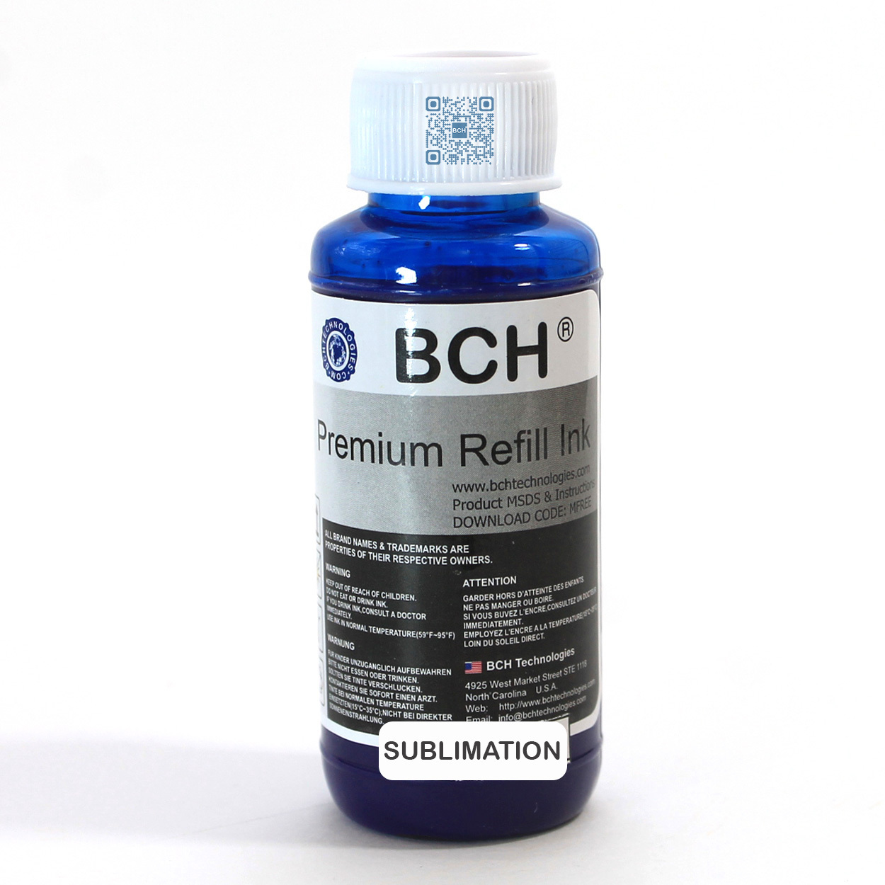 BCH Premium 100 ml Cyan Sublimation Ink for Epson (IS100C-AE)