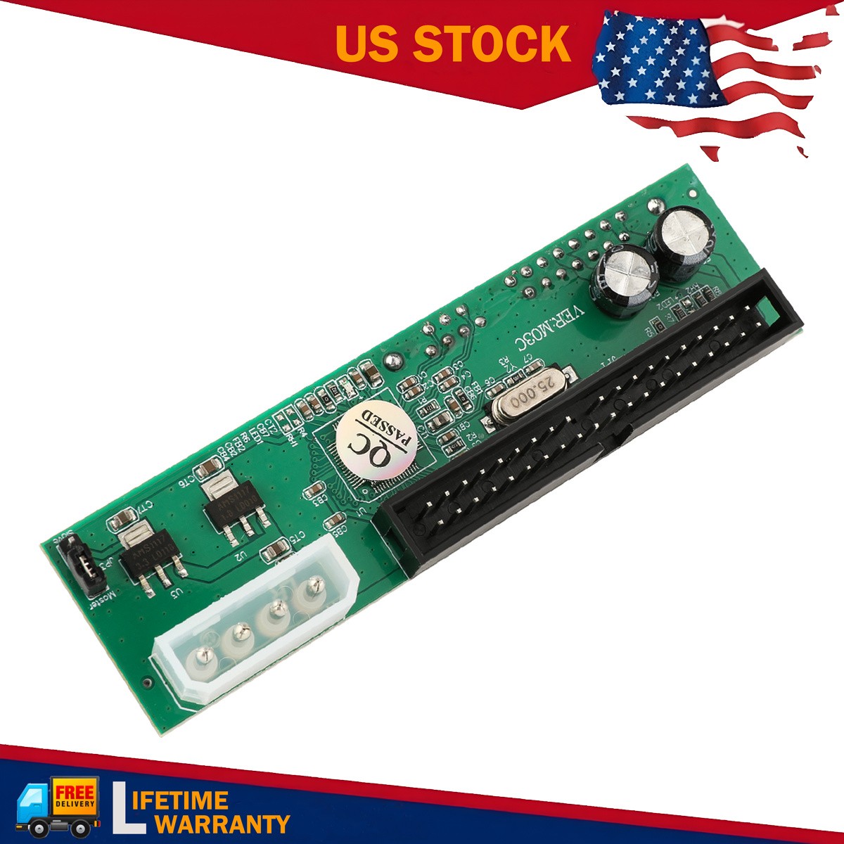 SATA Disk to IDE/PATA 40Pin Converter Adapter PCBA for 2.5 3.5" Hard Disk Drive