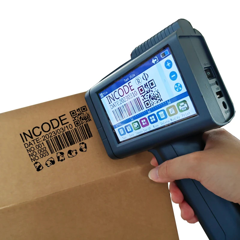 12.7mm Portable Hand Held Printer Tij Expiry Date Coding Machine