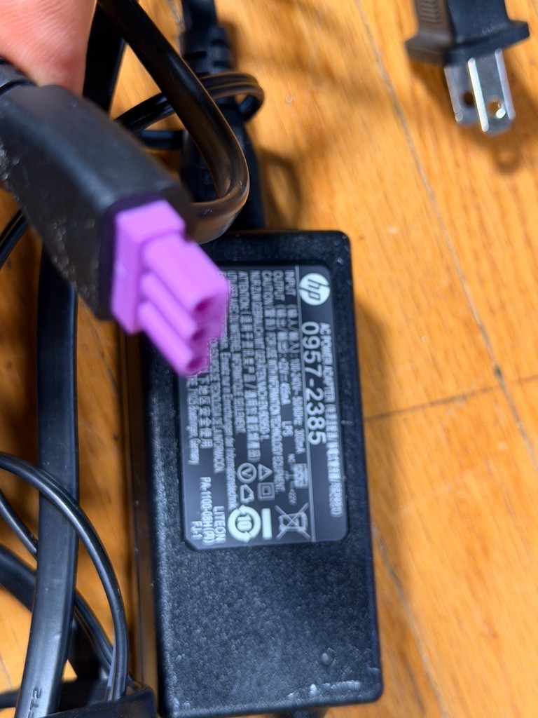 Genuine HP Printer Power Supply 0957-2269 32V 625mA AC Adapter Purple Plug 3-Pin