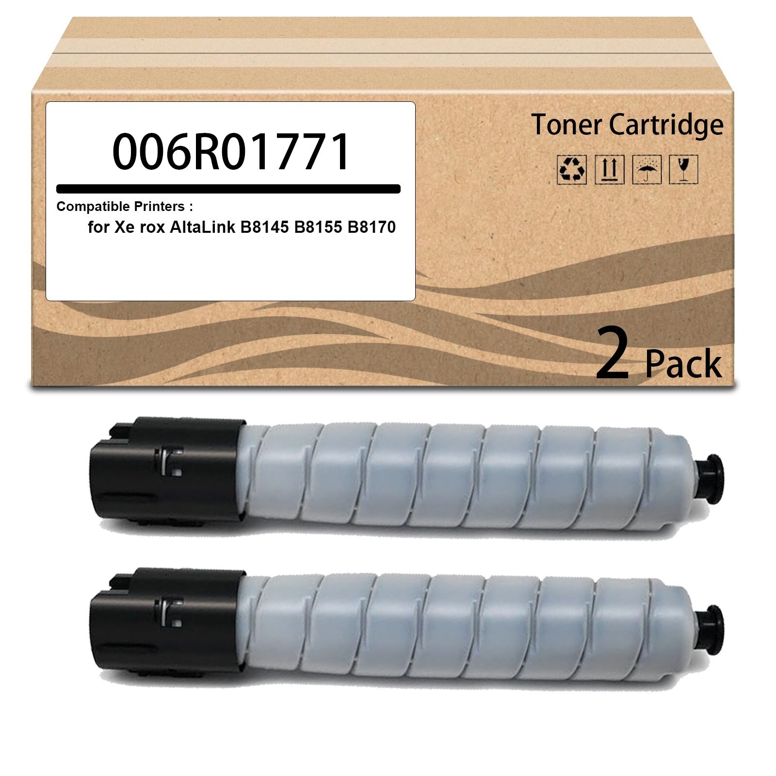 2Pack 006R01771  Black Toner Cartridge Use for Xe rox AltaLink B8145 B8155