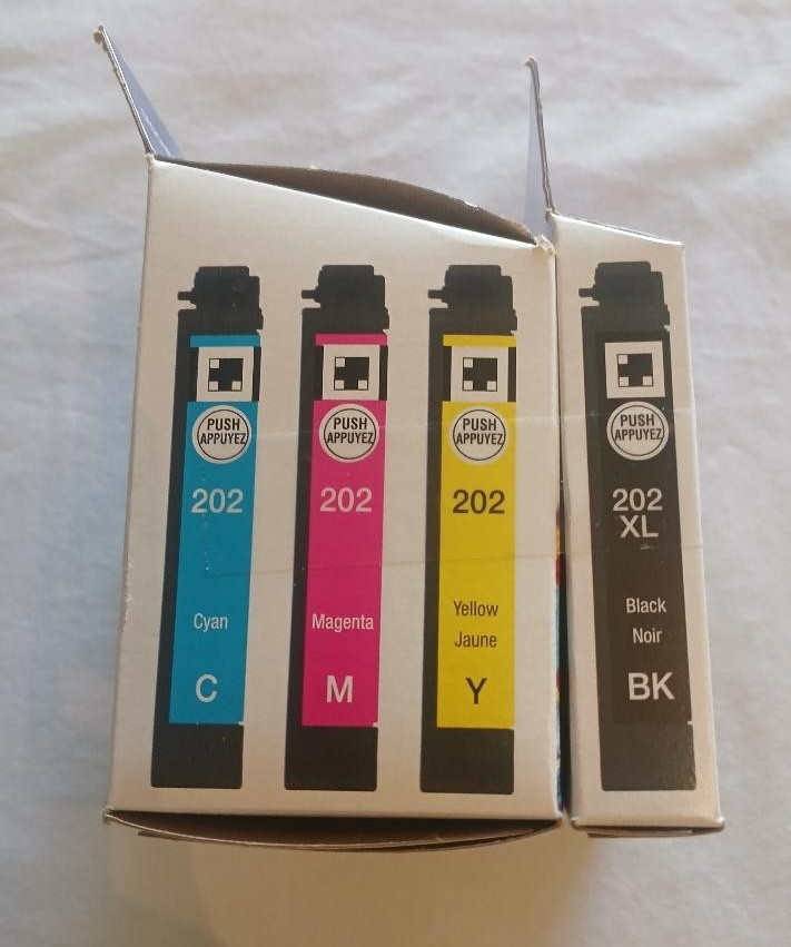 2025 NEW Sealed Genuine Epson 202XL Black & 202 C/M/Y Inks For XP-5100 WF-2860