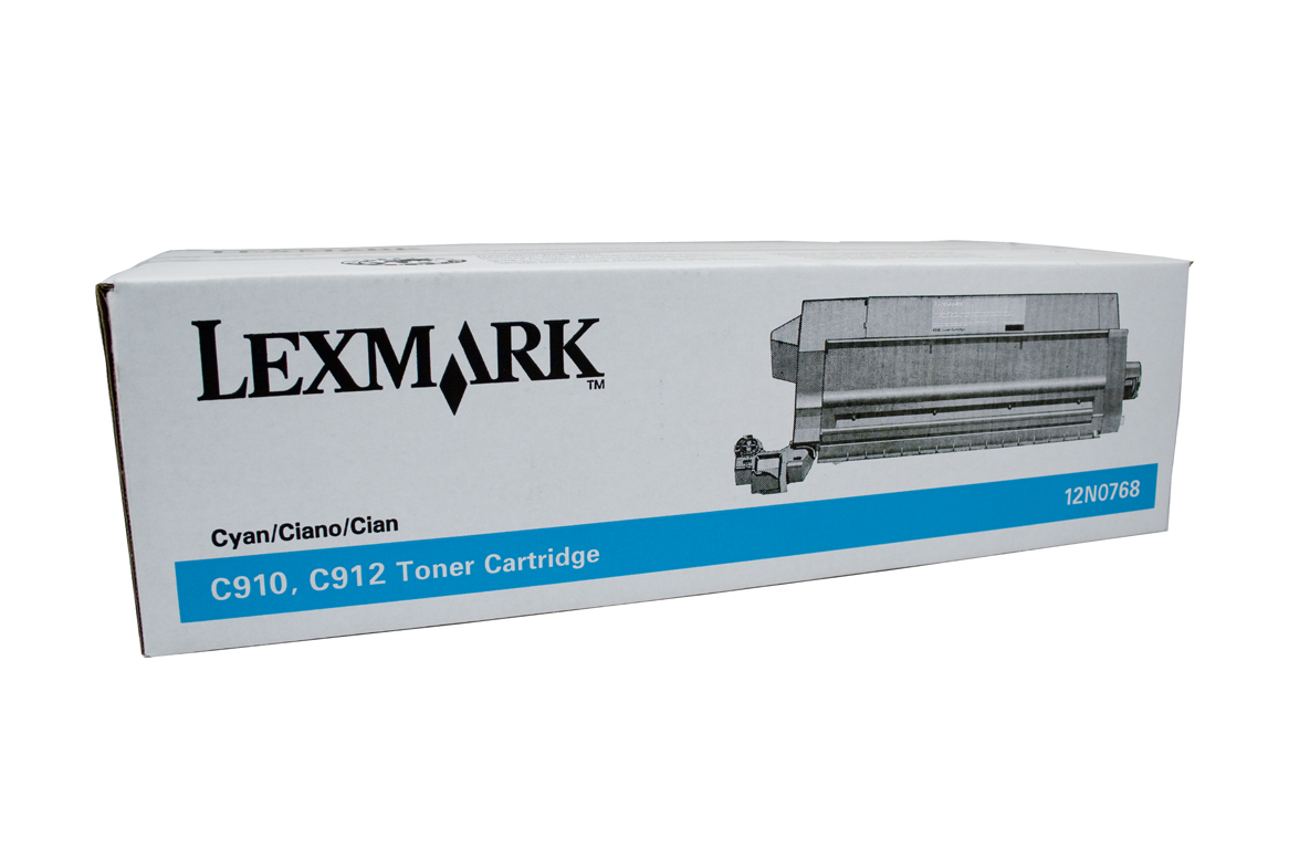 Lexmark 12N0768 OEM Toner, 14000 Page-Yield, Cyan (LEX12N0768)
