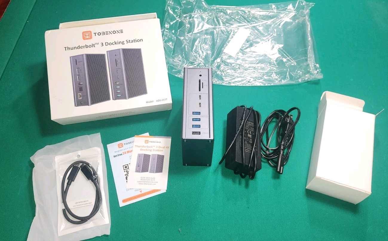 TobenOne UDS-017T Thunderbolt 3 Dock USB C Docking Station 16-in-1 Mac