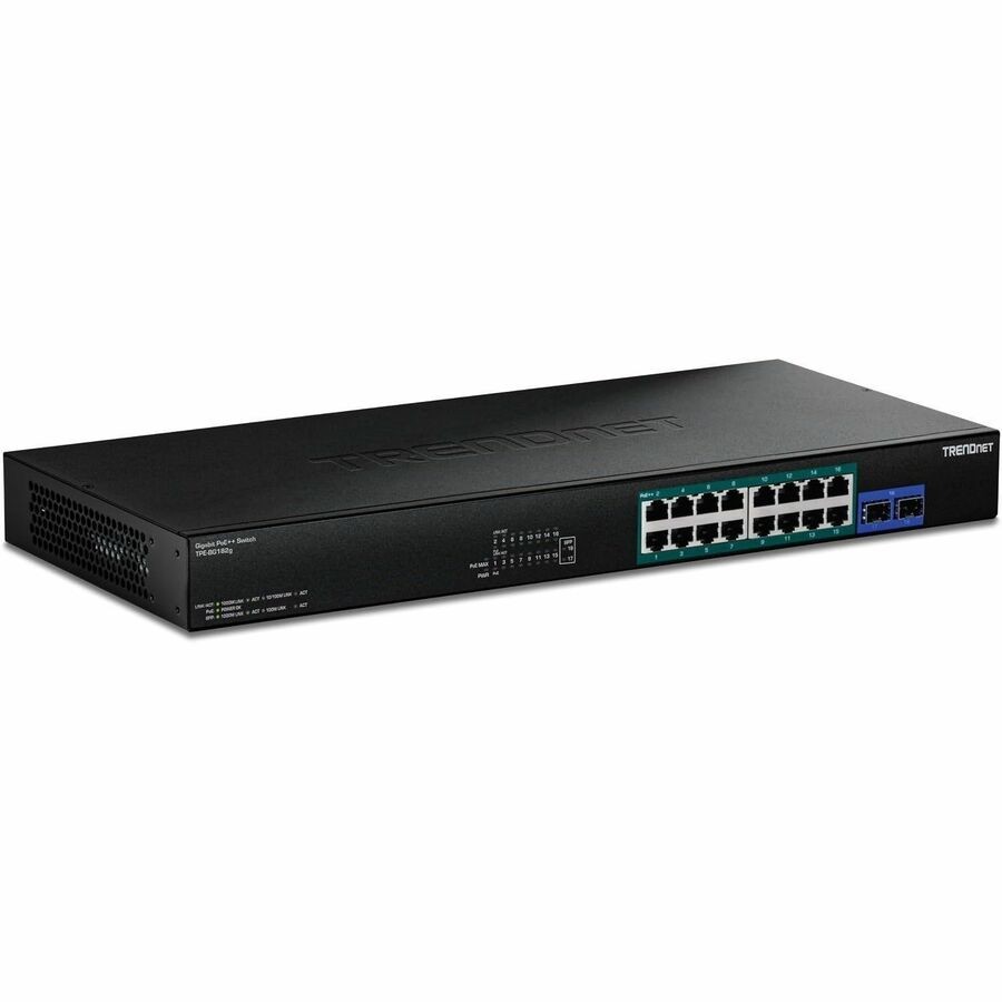TRENDnet TPE-BG182g, 18-Port Gigabit 4PPoE Switch with 8 x 95W Gigabit 4PPoE