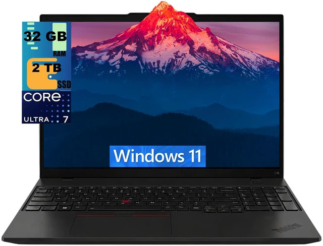 Lenovo ThinkPad L16 Business 16 in WUXGA Core Ultra 7 255U 2TB SSD 32GB DDR5