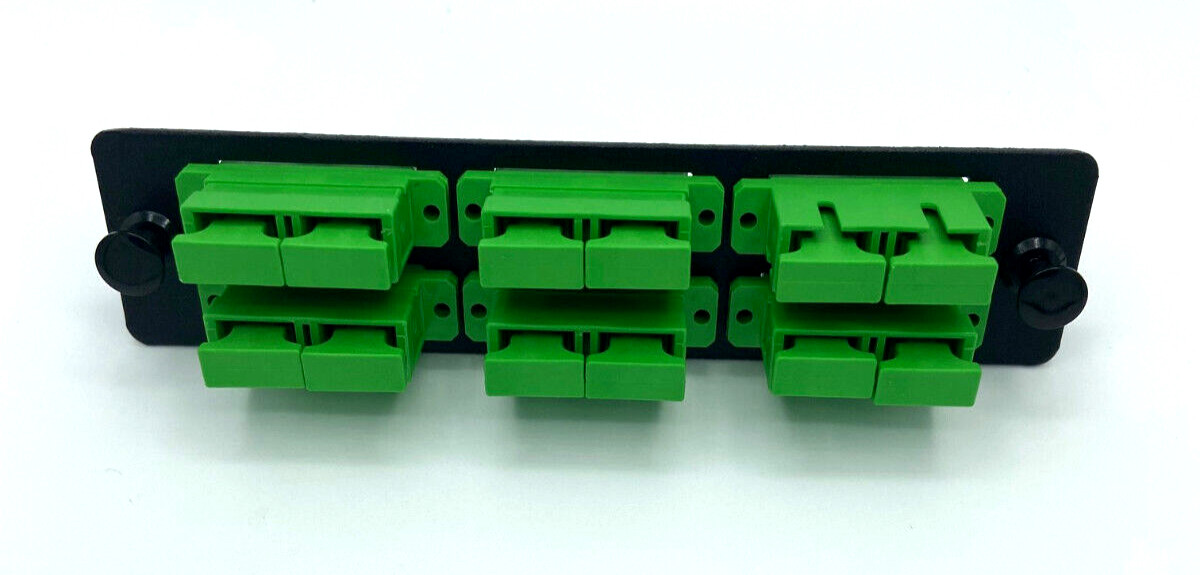 LGX Fiber Optic Adapter Panel Single Mode 6 Duplex SC Connectors 12 Ports SM APC