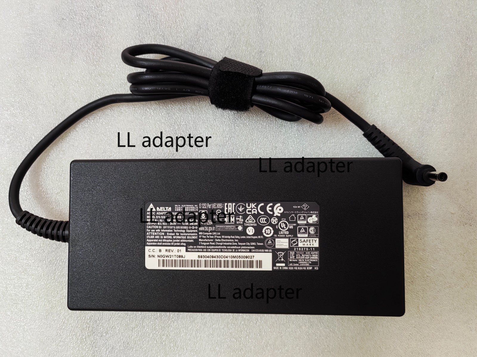 Original Delta 20V 12A ADP-240EB D for MSI 15 A5EFK-001US 4.5mm 240W AC Adapter