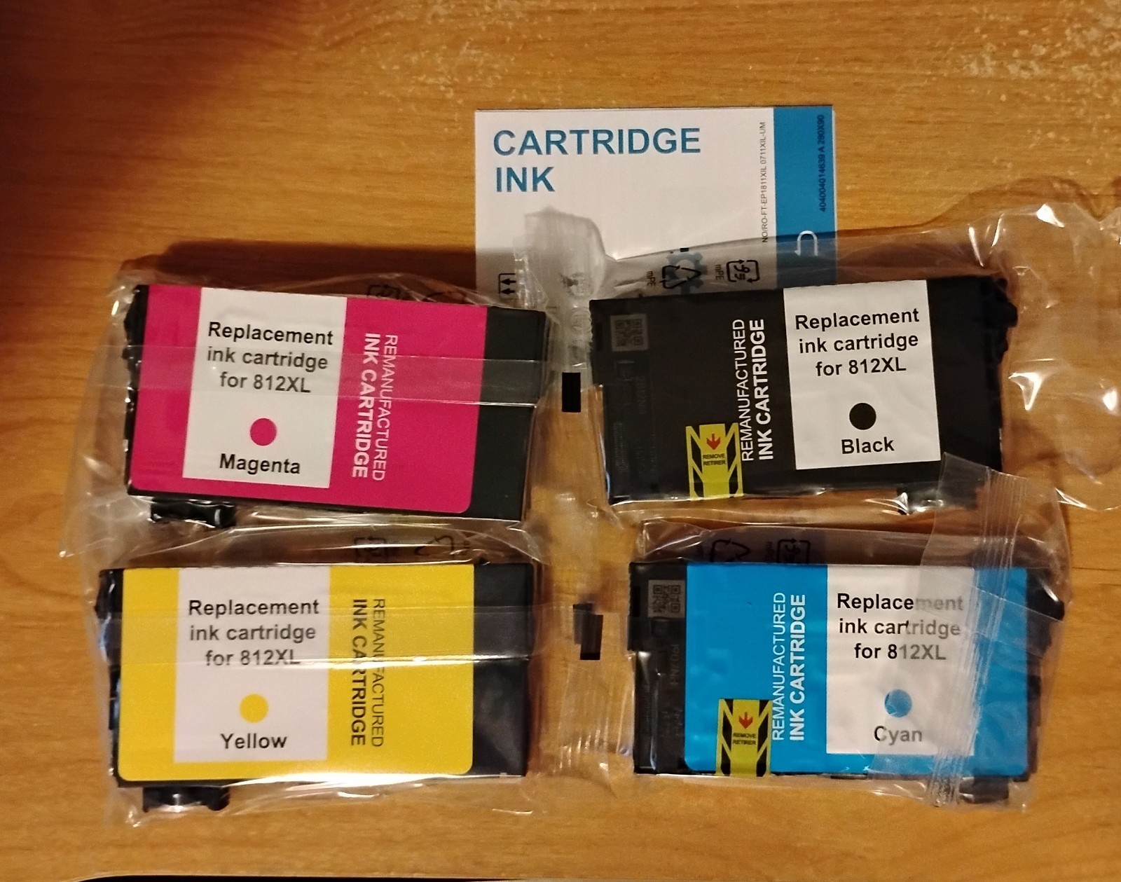 Epson 812XL Replacement Ink Cartridges, for Work Force Printer, New, Sealed