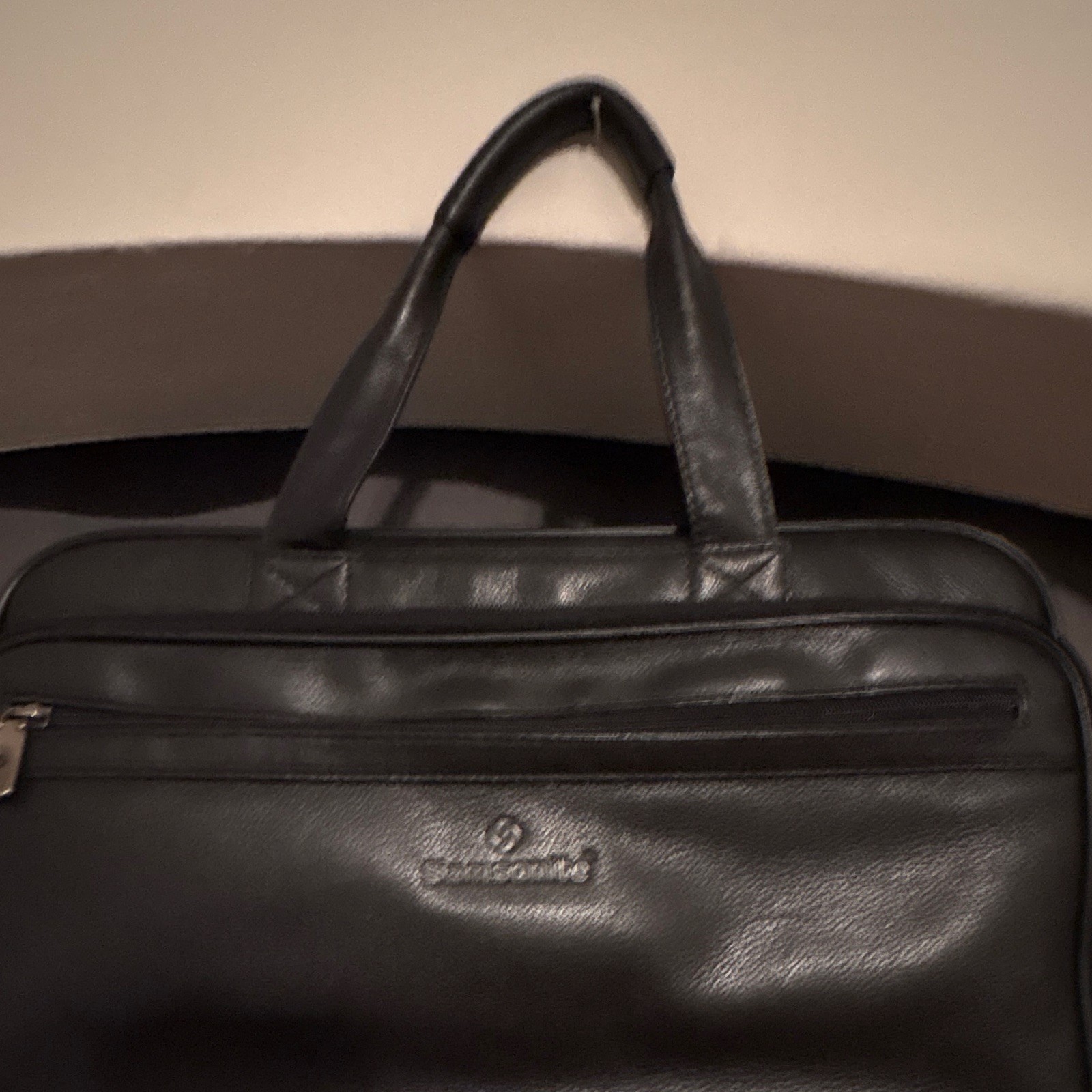 Samsonite expandable leather briefcase barely used