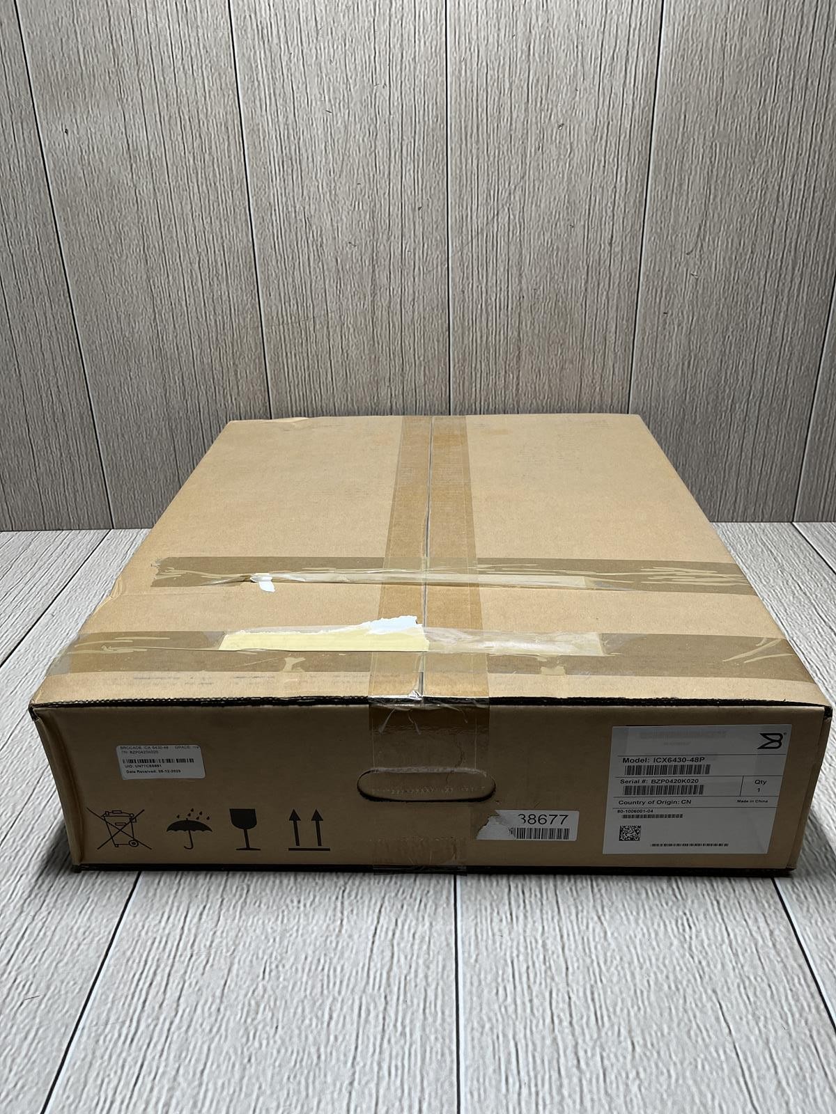 Brocade ICX 6430-48P Managed Gigabit PoE+ Switch.
