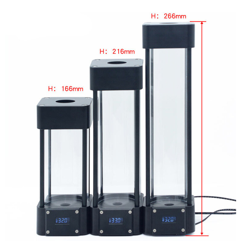 Square Reservoir Water PC Cooling Tank Reservoir 3 Sizes w/Thermometer 2026 USA