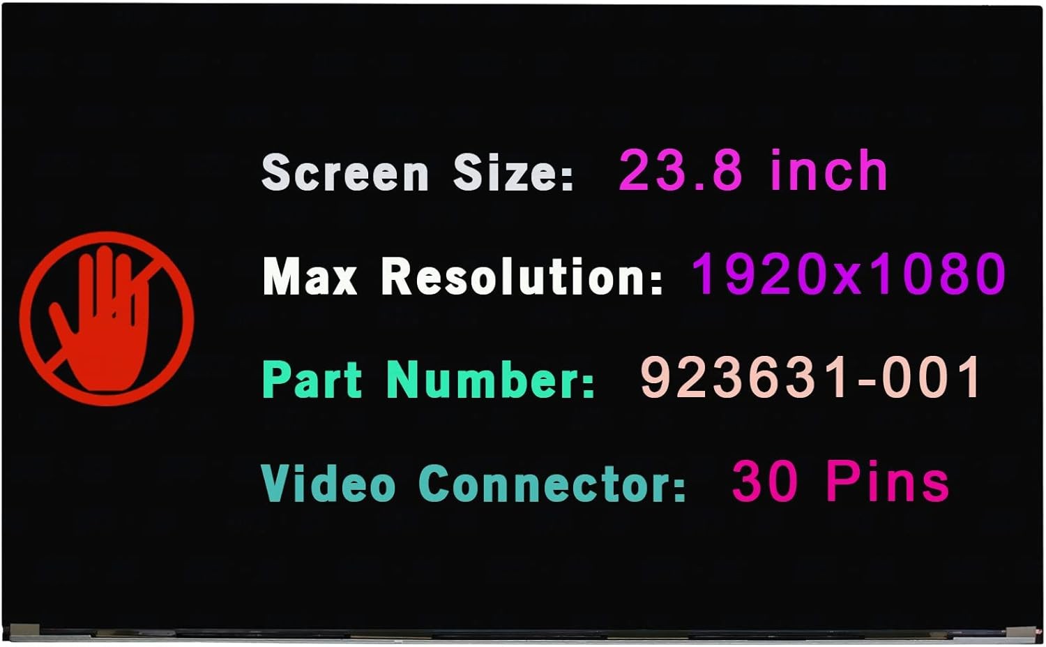 23.8" LCD Screen for HP 205 G4 NT AiO FHD 30pin 75Hz Non-Touch Display