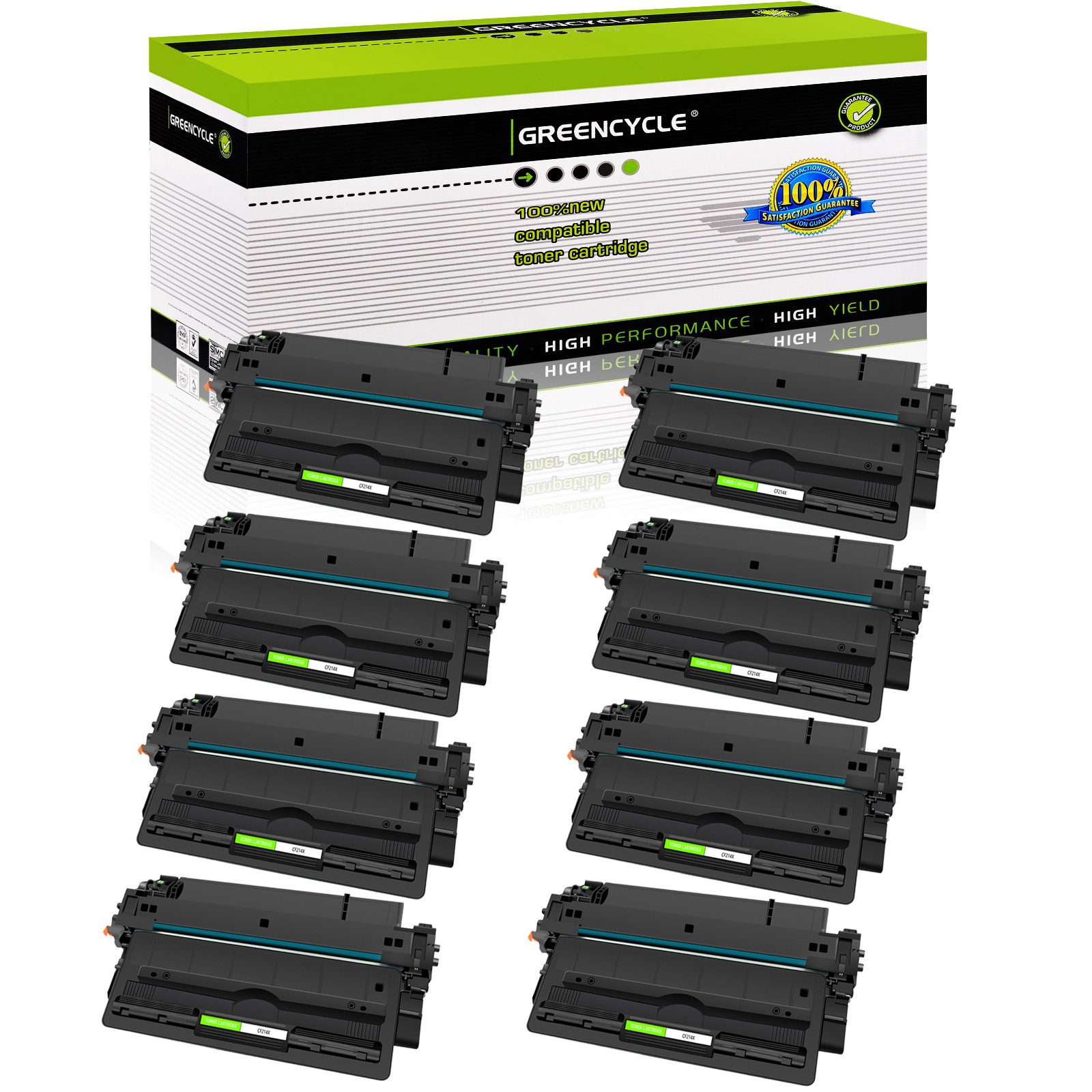 8PK CF214X 14X Toner Fits for HP LaserJet Enterprise 700 M712dn M712n MFP M725dn