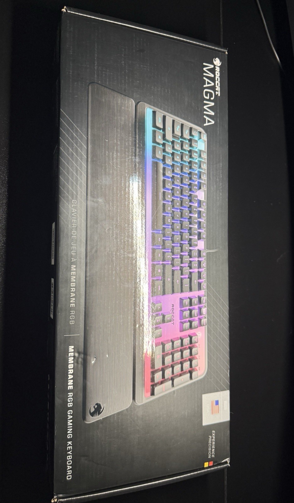 ROCCAT Magma Silent Membrane Switch PC Gaming Keyboard w/ Palm Rest - Black NEW