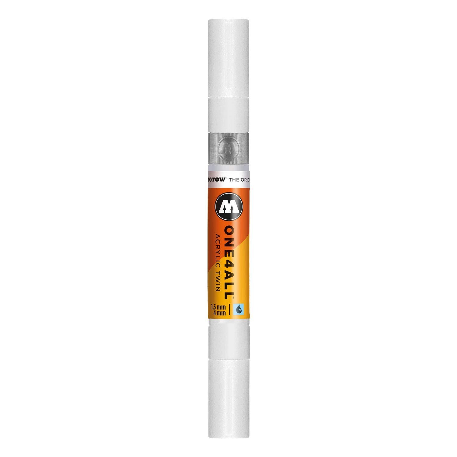 MOLOTOW ONE4ALL Acrylic Twin Pump Marker, 1.5mm and 4mm Nibs, Signal White, 1...