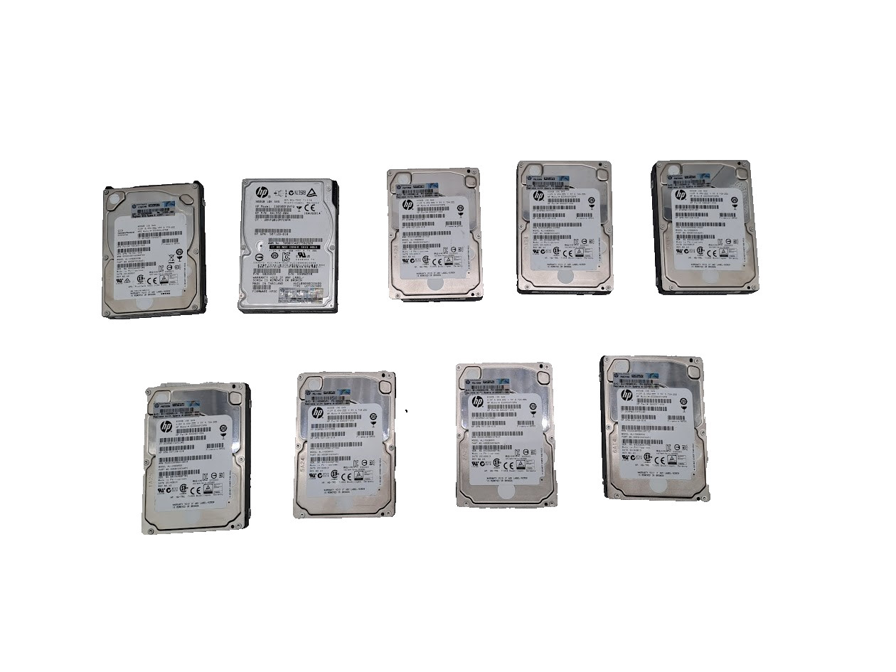LOT OF 9 HP 900GB 10K SAS 2.5" HDD EG0900FCSPN Hard drive