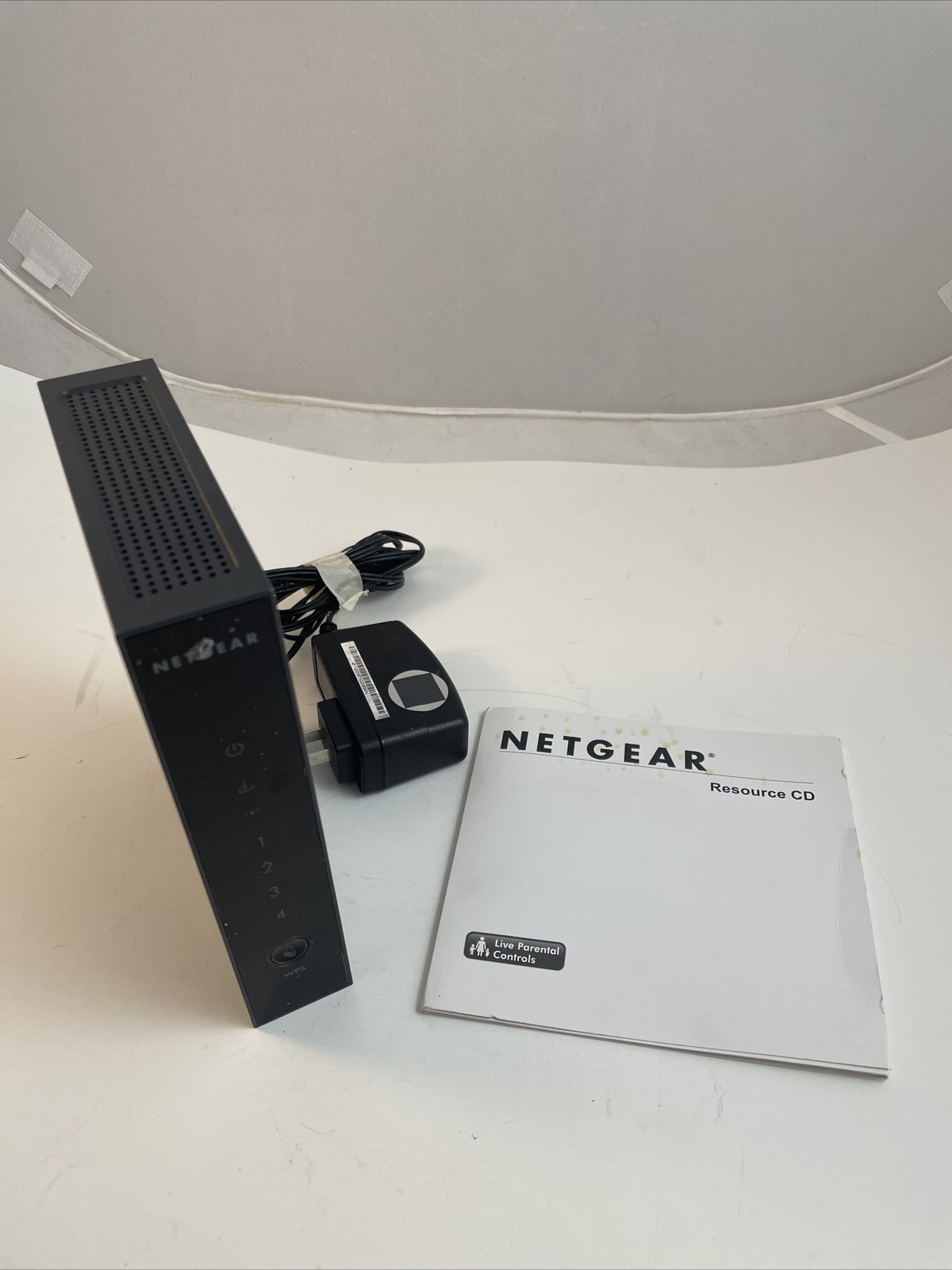 Netgear WNR3500U/L N300 4 Ports Wireless WiFi Router w/ Adapter Cable Directions