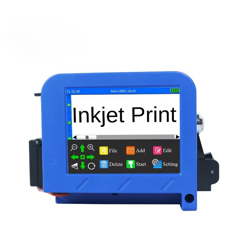 12.7mm Mini Handheld TIJ Printer for Production Date Barcode QR Logo LabelButton