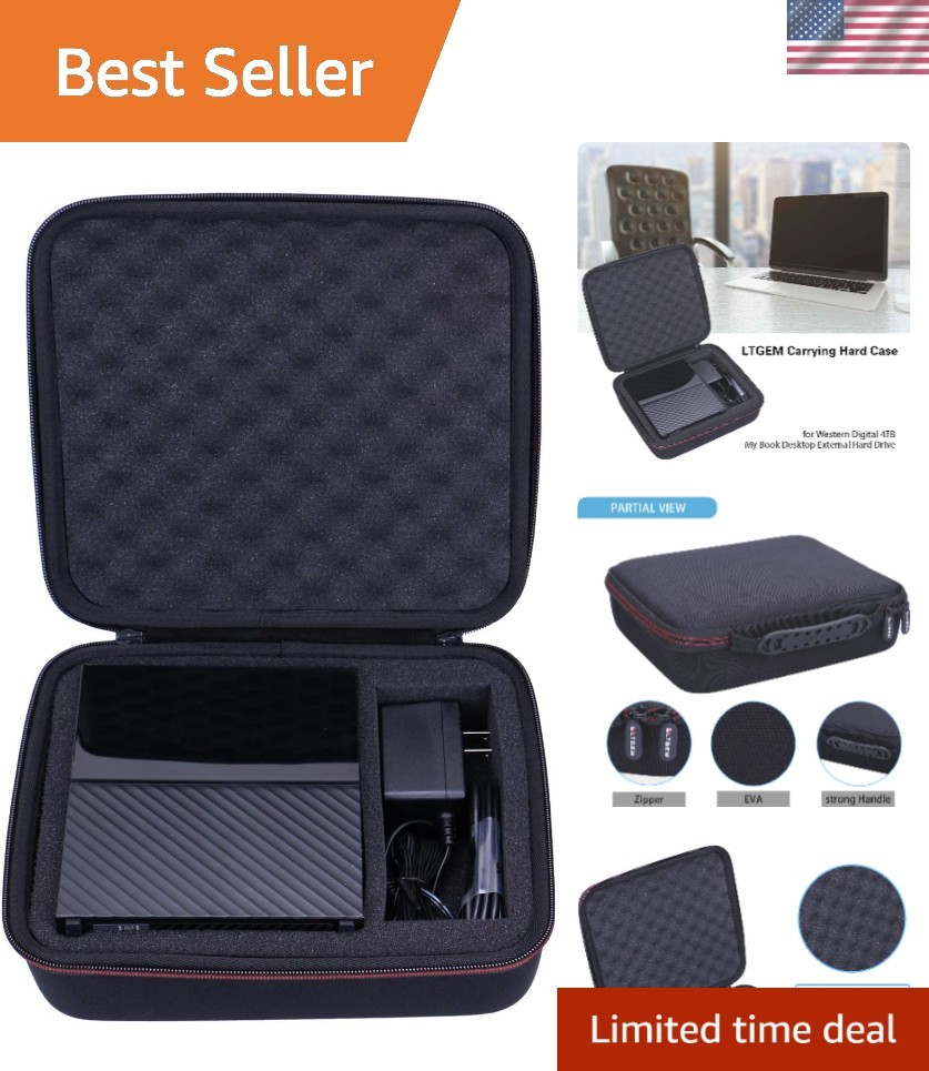 Protective Hard Shell Case for WD Elements 3TB-24TB | Travel-Friendly Design