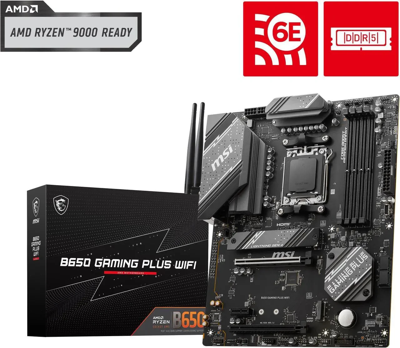 MSI Pro B650 GAMING PLUS WIFI AM5 AMD B650 ATX Motherboard - Open Box Never Used