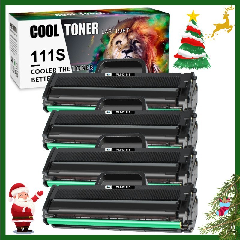 4 Pack MLT-D111S Toner Cartridge Black For Samsung Xpress M2020W M2070FW Printer