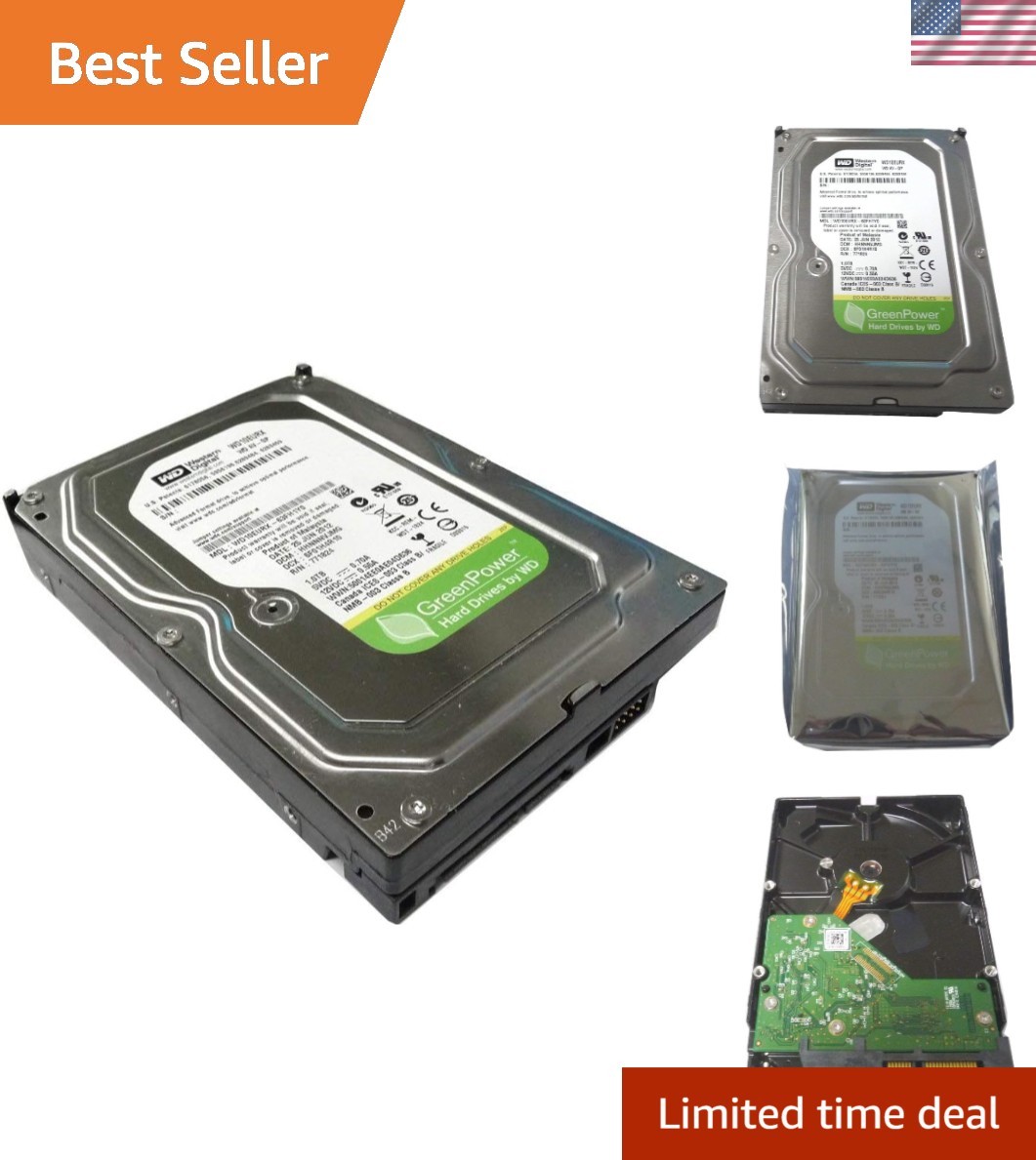 Western Digital AVGP WD10EURX 1TB IntelliPower 64MB Cache SATA 6Gb/s 3.5in In...