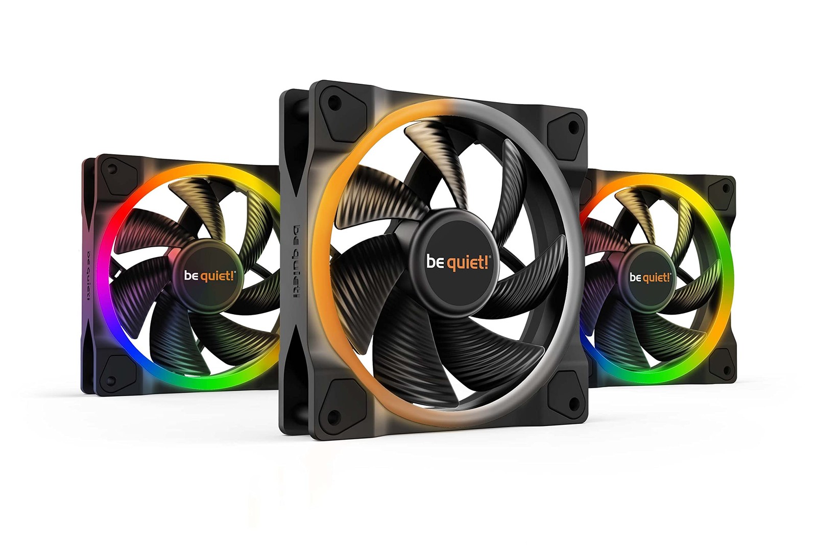 Light Wings 120mm PWM Low Noise ARGB Cooling Fan 4-Pin 3-Pack Black BL076
