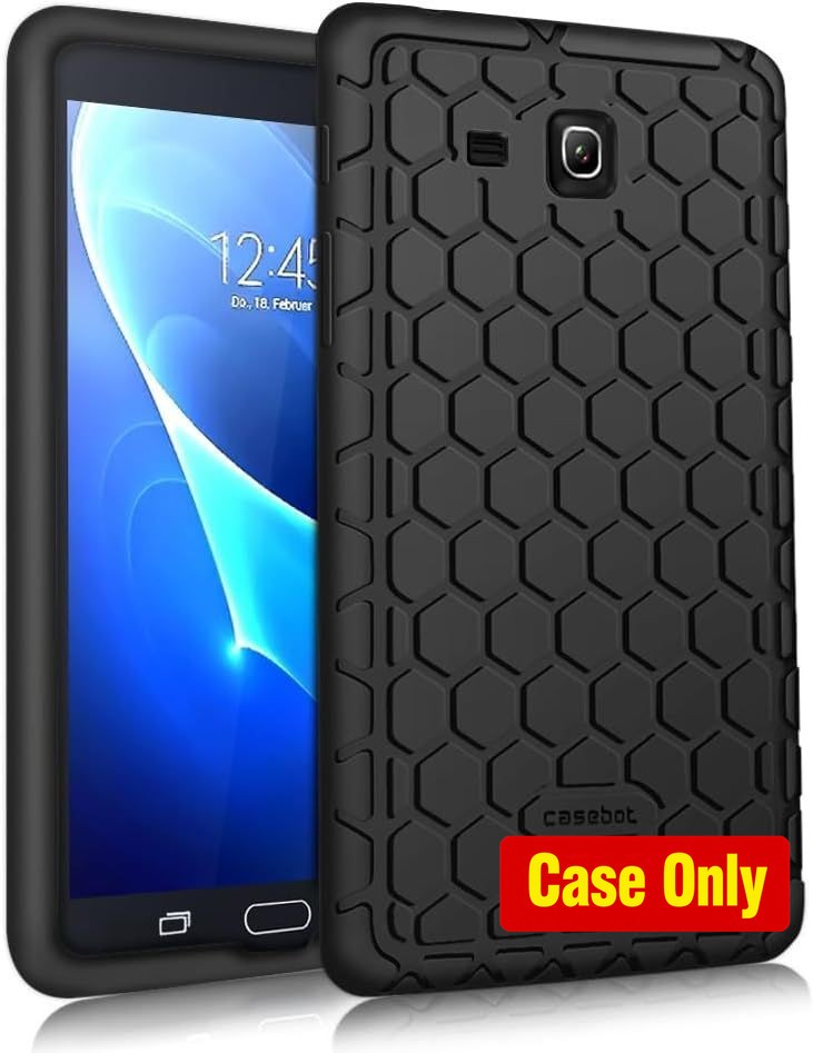 Silicone Case for Galaxy Tab A 7.0 2016, Black, Lightweight, Shockproof Cover