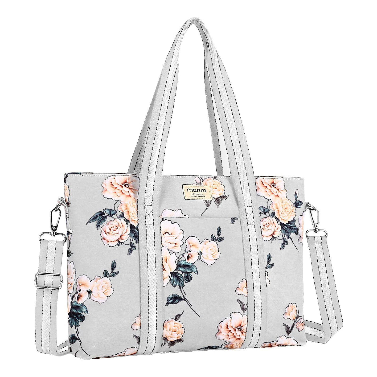 15.6 16 17 17.3 inch Laptop Tote Bag for Women Canvas Carrying Shoulder Handbag